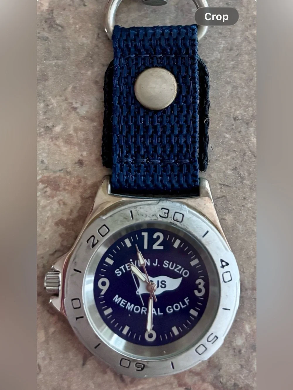 Navy Clip-On Watch Keychain